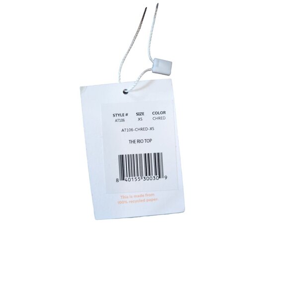 Andie Swim The Rio Top Cherry Red Size XS - Picture 4 of 6